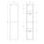 Схема шкаф-пенал BelBagno KRAFT-1600-2A-SC-RNN-R