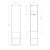 Схема шкаф-пенал BelBagno KRAFT-1600-1A-SC-RT-L
