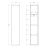 Схема шкаф-пенал BelBagno KRAFT-1600-1A-SC-VO