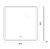 Схема зеркала BelBagno SPC-MAR-800-800-LED-TCH-WARM