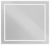 Зеркало с подсветкой BelBagno KRAFT SPC-KRAFT-900-800-SENS-AL 90x80, сатин