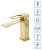 Смеситель для раковины BelBagno Luce LUC-LVM-ORO, глянцевое золото