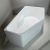 Акриловая ванна Abber AB9505 R 160x90 пристенная, белая
