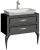 Тумба с раковиной Aqwella LaDonna LAD0108BLK 85x46 напольная