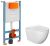 Комплект унитаза с инсталляцией VitrA Mia 9873B003-7205: подвесной унитаз, сиденье