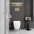 Комплект унитаза с инсталляцией VitrA Shift 9855B003-7206: подвесной унитаз, сиденье, кнопка смыва