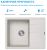 Кухонная мойка ABBER Quarz AQ2903W 65x51 из кварцевого композита