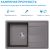 Кухонная мойка ABBER Quarz AQ2904S 78x51 из кварцевого композита, песочный