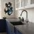 Смеситель для кухни ESKO Kitchen K47GMB с гибким изливом, оружейная сталь