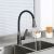 Смеситель для кухни FRAP H61/h62 F4462-9 с гибким изливом, оружейная сталь