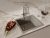 Кухонная мойка Rivelato BK-45 grigio metallizzato 49x46 из кварцевого композита, серый металлик