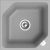 Кухонная мойка Rivelato LS-50 grigio metallizzat 50x50 из кварцевого композита, серый металлик