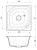 Кухонная мойка Rivelato LS-50 topazio 50x50 из кварцевого композита, топаз