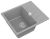Кухонная мойка Rivelato RM-58 grigio metallizzato 58x50 из кварцевого композита, серый металлик