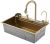 Кухонная мойка Savol S-SC002C 75x46 стальная, матовое золото