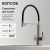 Смеситель для кухни SANCOS Moro SC4006CH с гибким изливом, хром/черный