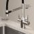 Смеситель для кухни SANCOS Garda SC4009BN с гибким изливом, брашированный никель/черный