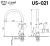 Смеситель для кухни Ulgran Us-021 US-021-001, брашированная сталь