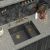 Кухонная мойка OMOIKIRI Kata 55-2-U-GR 4993390 55x42 из искусственного гранита, leningrad grey