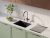 Кухонная мойка OMOIKIRI Kata 56-U/I Side-BL 4997583 56x43 из искусственного гранита